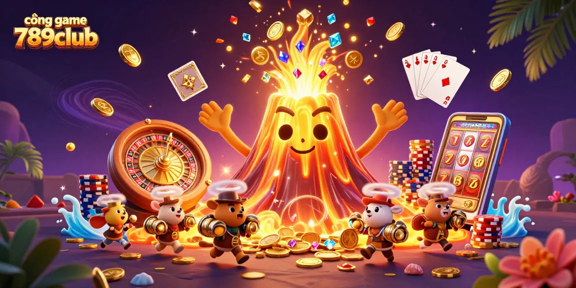 Experience the thrill of winning at the cổng game 789club featuring vibrant casino elements.