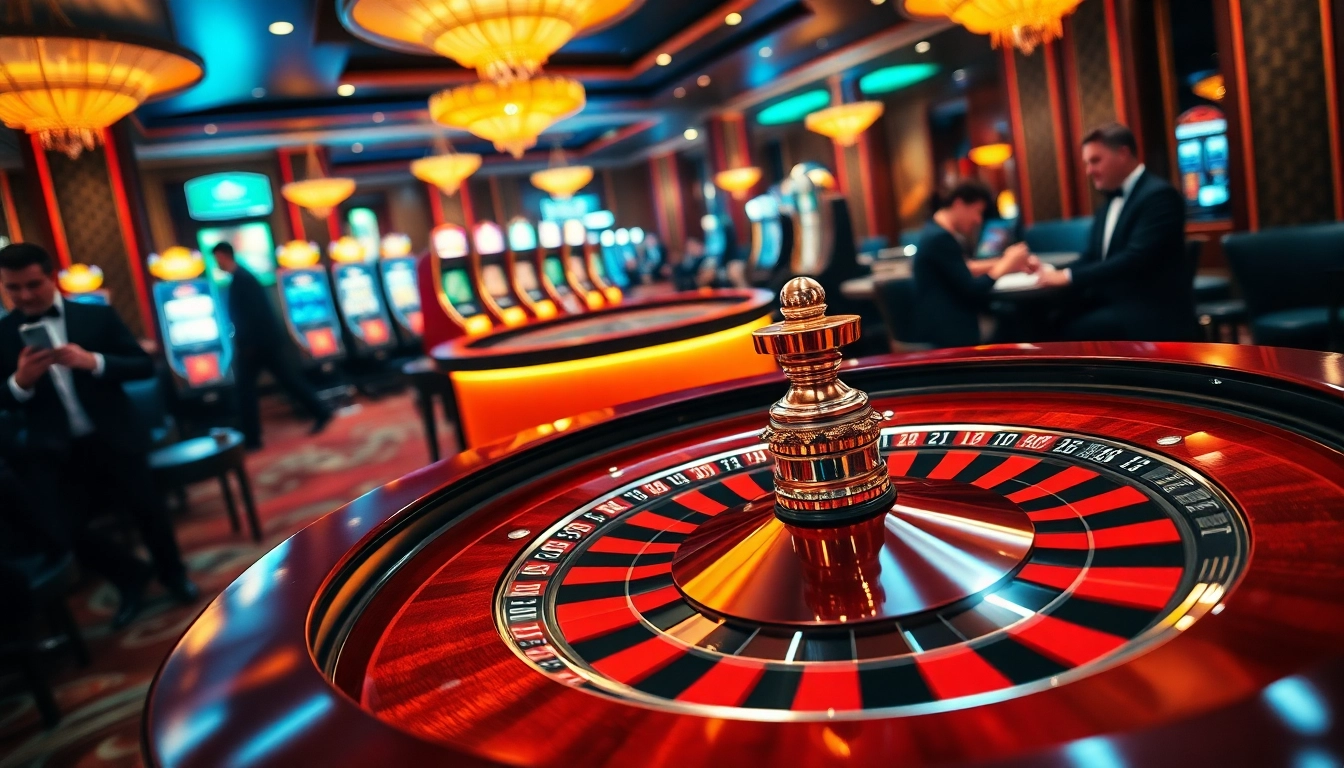 Experience the thrill of gambling at https://bags168.com/ with a stunning roulette table in an upscale casino atmosphere.