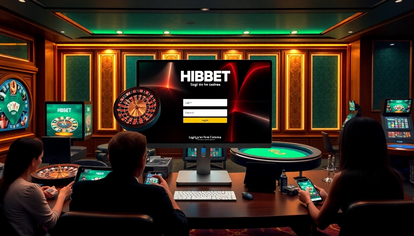 Engagement with the sleek online interface while logging into HBBET for thrilling gambling experiences.