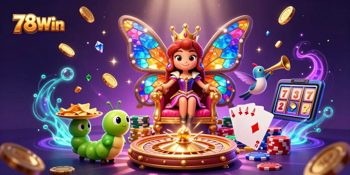 Experience the excitement of 78Win with vibrant casino adventures, spinning roulette, and magical jackpots.